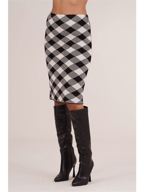 Gonna in misto cashmere Love To Love by Gai Mattiolo | LT699NERO/PANNA